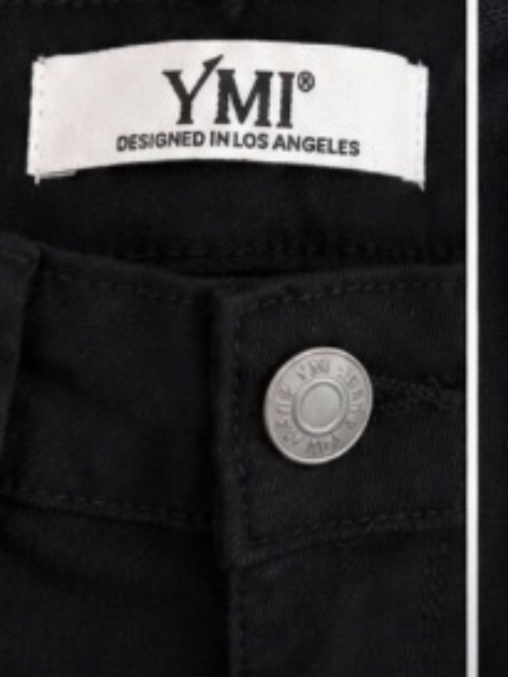 YMI Forever Color Black Skinny Jeans NWT Women's Plus Size 1X Stretch - Picture 4 of 6